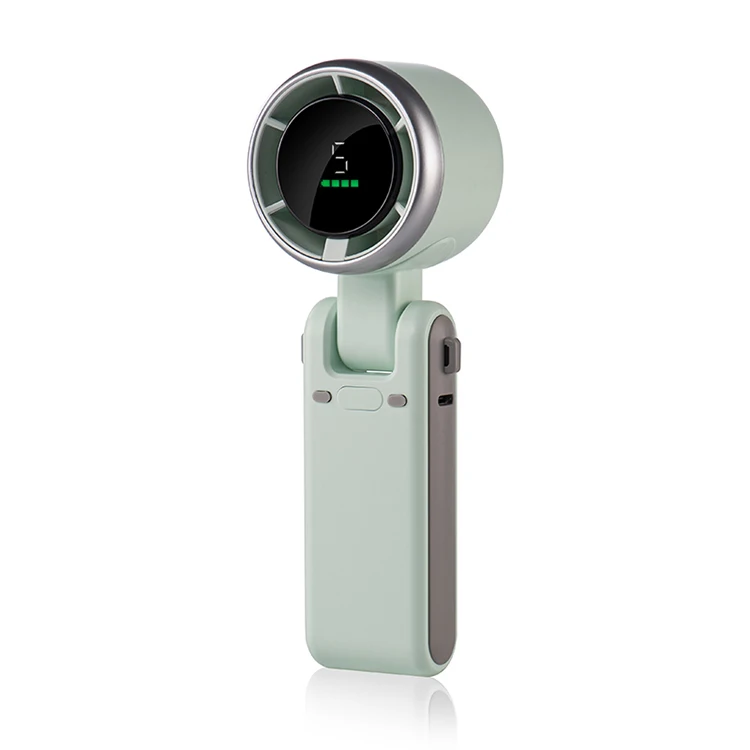 3 IN 1 Mini Outdoor USB Rechargeable Handheld Folding Turbo Fan N607 Desk Portable Electric Fan with 5-Speed Strong Wind