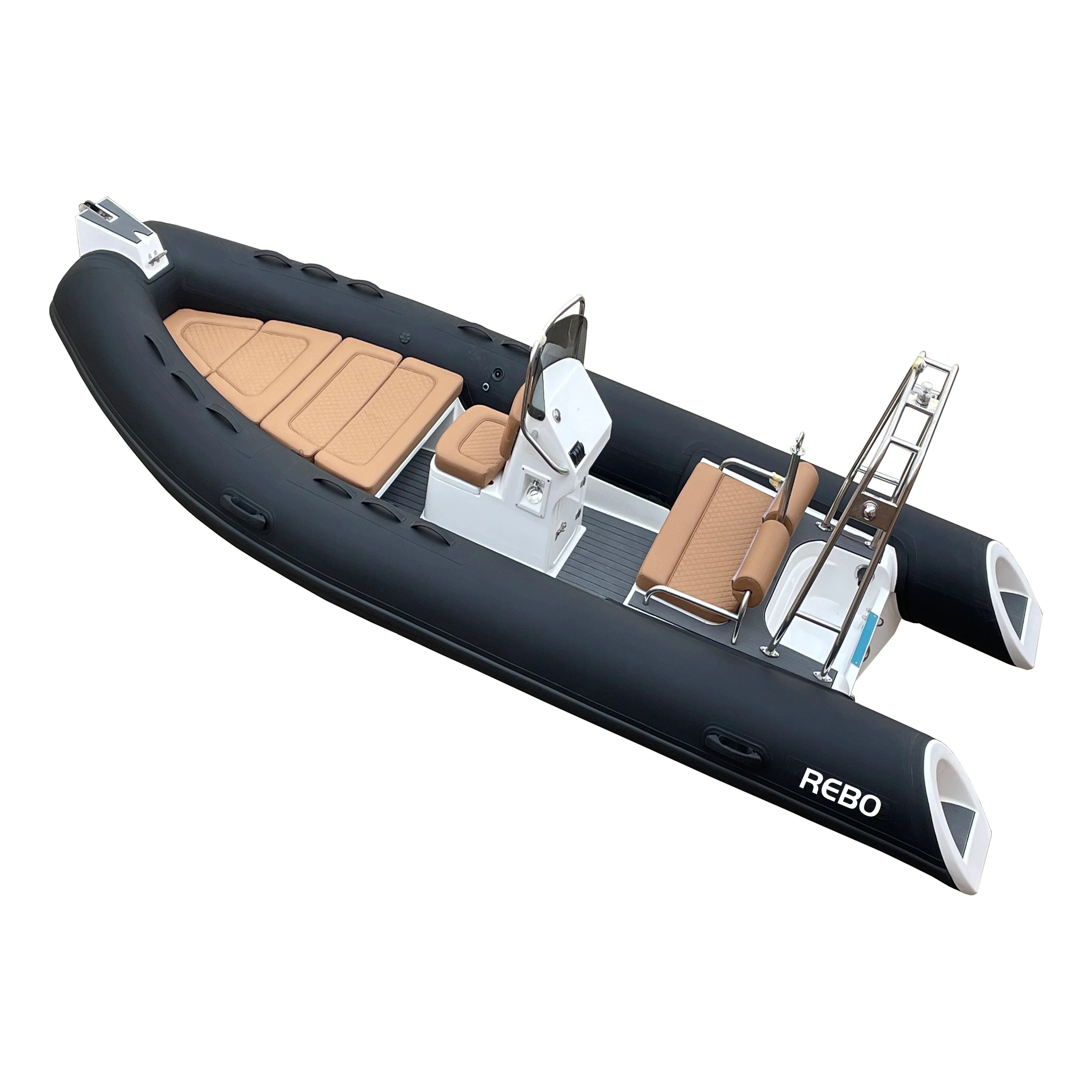 Роскошный 16ft Rb 480 CE Стекловолоконный корпус Глубокий V ПВХ/Hypalon надувная лодка с подбортным двигателем