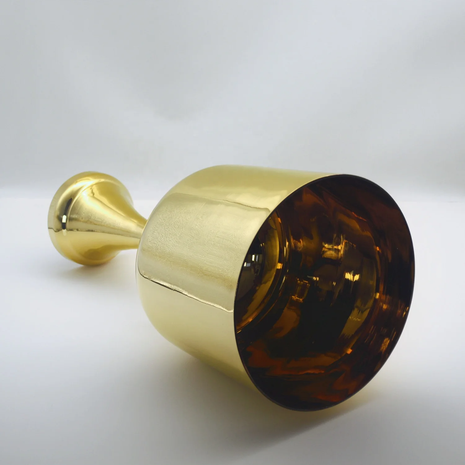 24K Gold Crystal Handle Singing Grail Hand Held Quartz Crystal Singing Bowl
