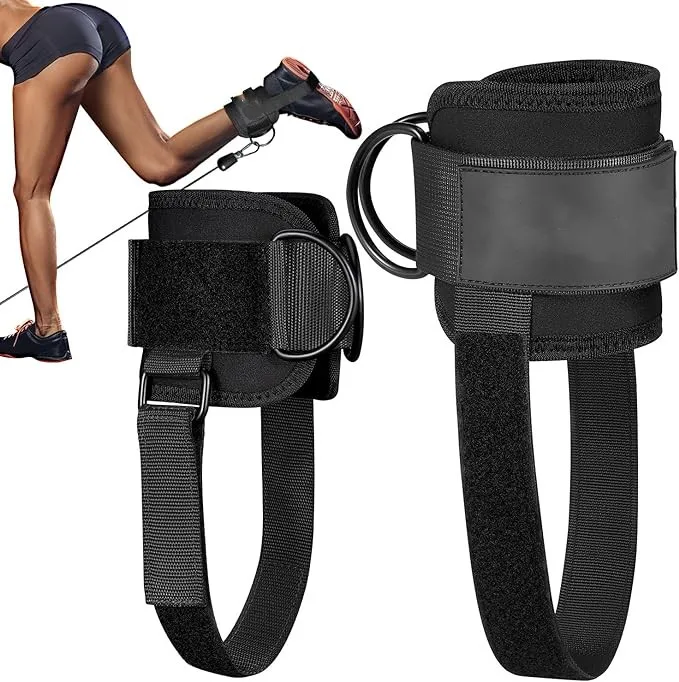Padded Ankle Straps for Cable Machine Kickbacks, Glute Workouts, Leg Extensions, Curls, Booty Hip Abductors Exercise,  Gym