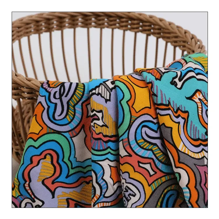 Custom Digital Printed DBP Double Brushed Polyester Fabric for Garment and Dress