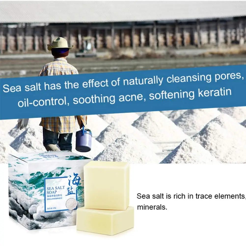 OEM Cleansing Brightening Bath Toilet Natural Soap Handmade Mud Clay Natural Bar Sea Salt Goat Milk Soap Base Glycerin