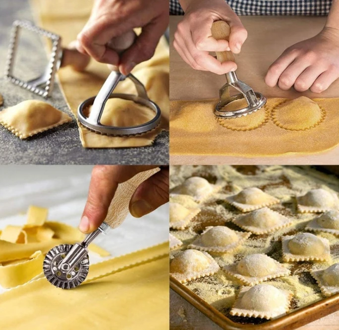 Household circular dumpling machine wheel heart machine model with wooden handle dumpling knife