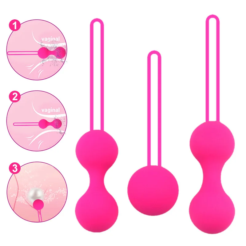 SHEYAY Hot Sale Silicone Adult Woman Female Vaginal Exercise Massage Ben Wa Ball Vaginas Sex Toy Kegel Balls For Women