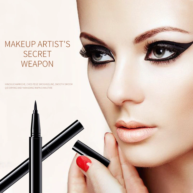 OEM Logo Black Brown Colors Makeup Vegan Glitter Custom Waterproof Pencil Liquid Private Label Eye Liner Eyeliner