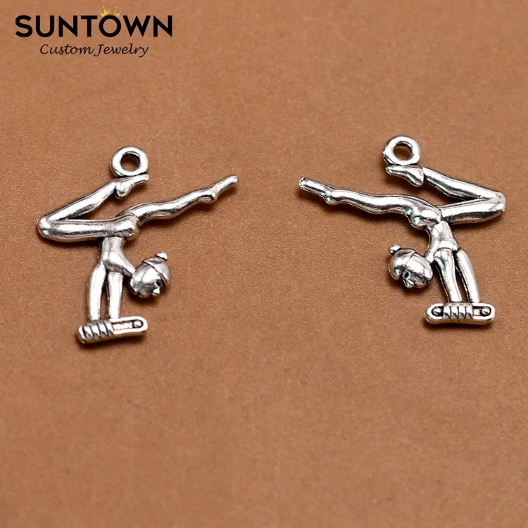 Suntown Fashion Accessory Athlete Man Sport Pendant Yoga Pendant Gymnast Pendant Charms Alloy Charms Wholesale Jewelry Findings