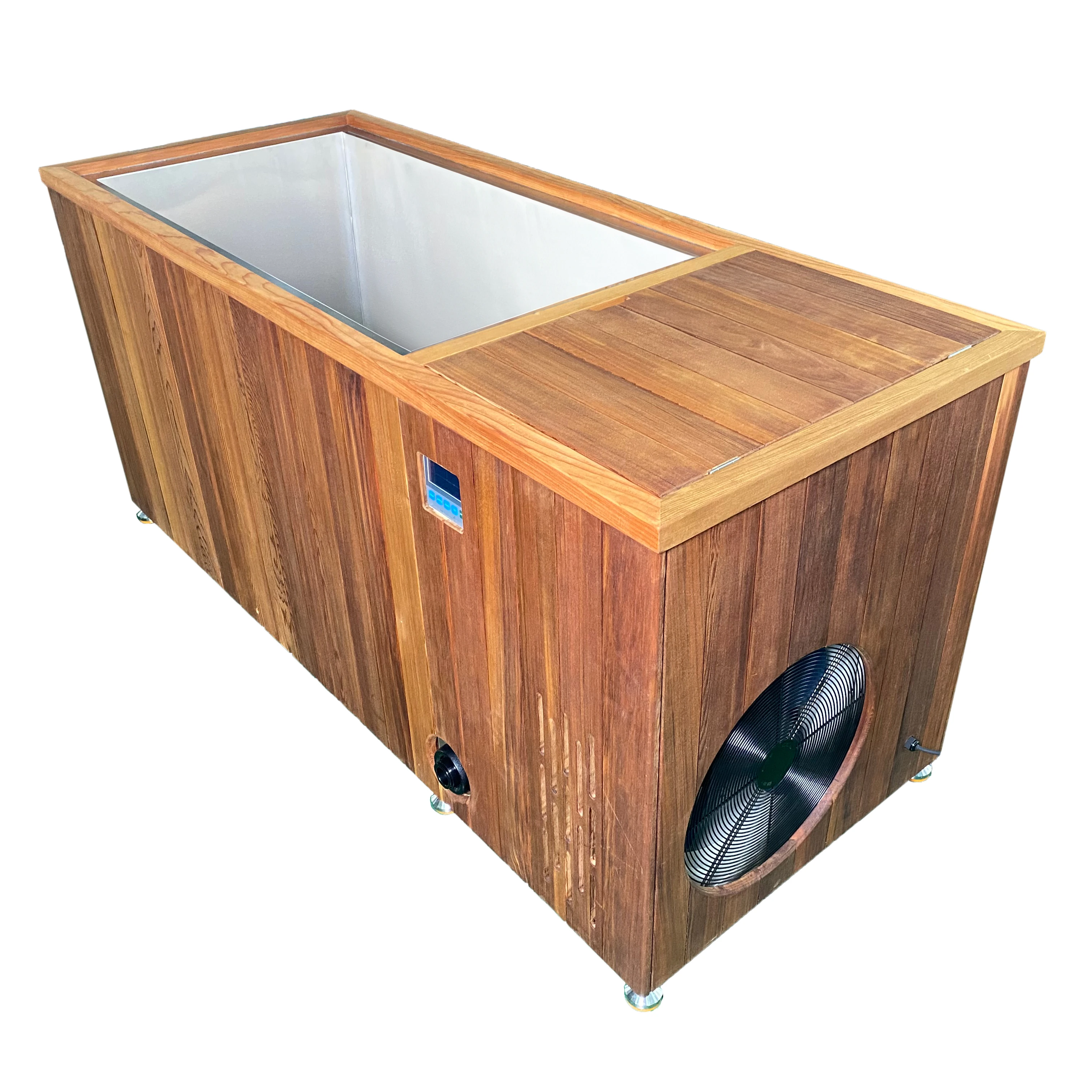 Cedar Lover Stainless Steel Ice Tub Cold Plunge Large Size Solid Wood Outdoor Cold Water Therapy Bathtub