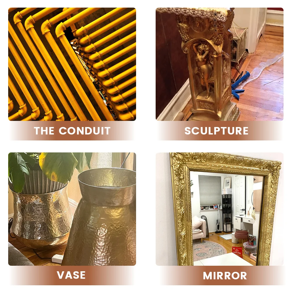 Factory Fast Drying mirror gold-plated aerosol paint special metallic pigments Super Gold Spray Paint