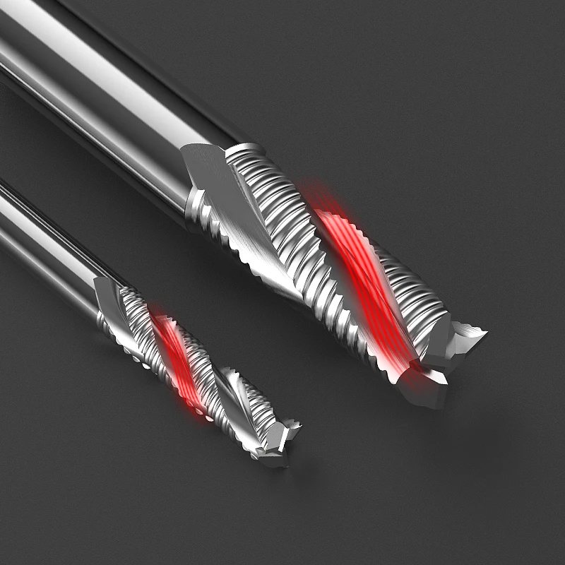 HUHAO roughing end mill for aluminum - 3 Flutes CNC tool Customized milling cutter H19020308