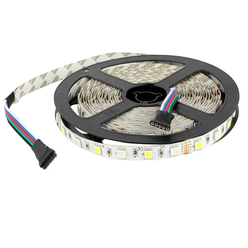 Китайская Фабрика 5050RGBW 4 в 1 постоянного тока 12 В rgb + W 60 светодиодов/м ip20 для использования помещении цветовая температура многоцветный 5 м один рулон гибкий