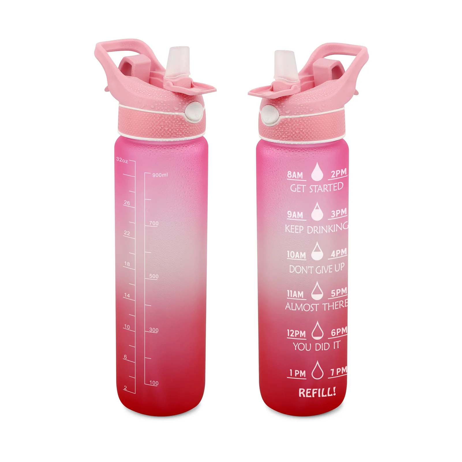 2022 Hot Seller Plastic 1gallon Tritan Water Bottle Gym 32oz Motivational Water Bottle With Motivational Time Marker