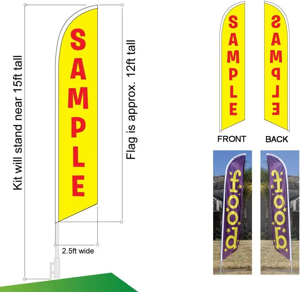 Outdoor Custom Advertising Exhibition Teardrop Flag OPEN Printing Event Promotion advertisement advertising Feather Flag