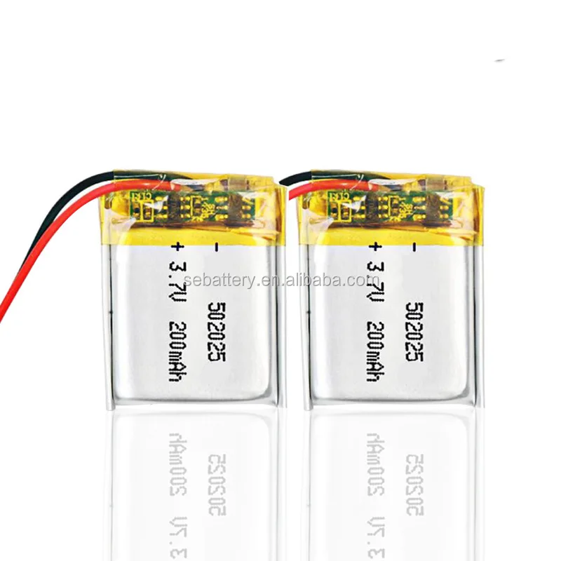 Sunease оптовая Lipo аккумулятор 502025 5*20*25 мм 200 мАч с PCM с завода 3,7 v 200 мА/ч, 0.74wh