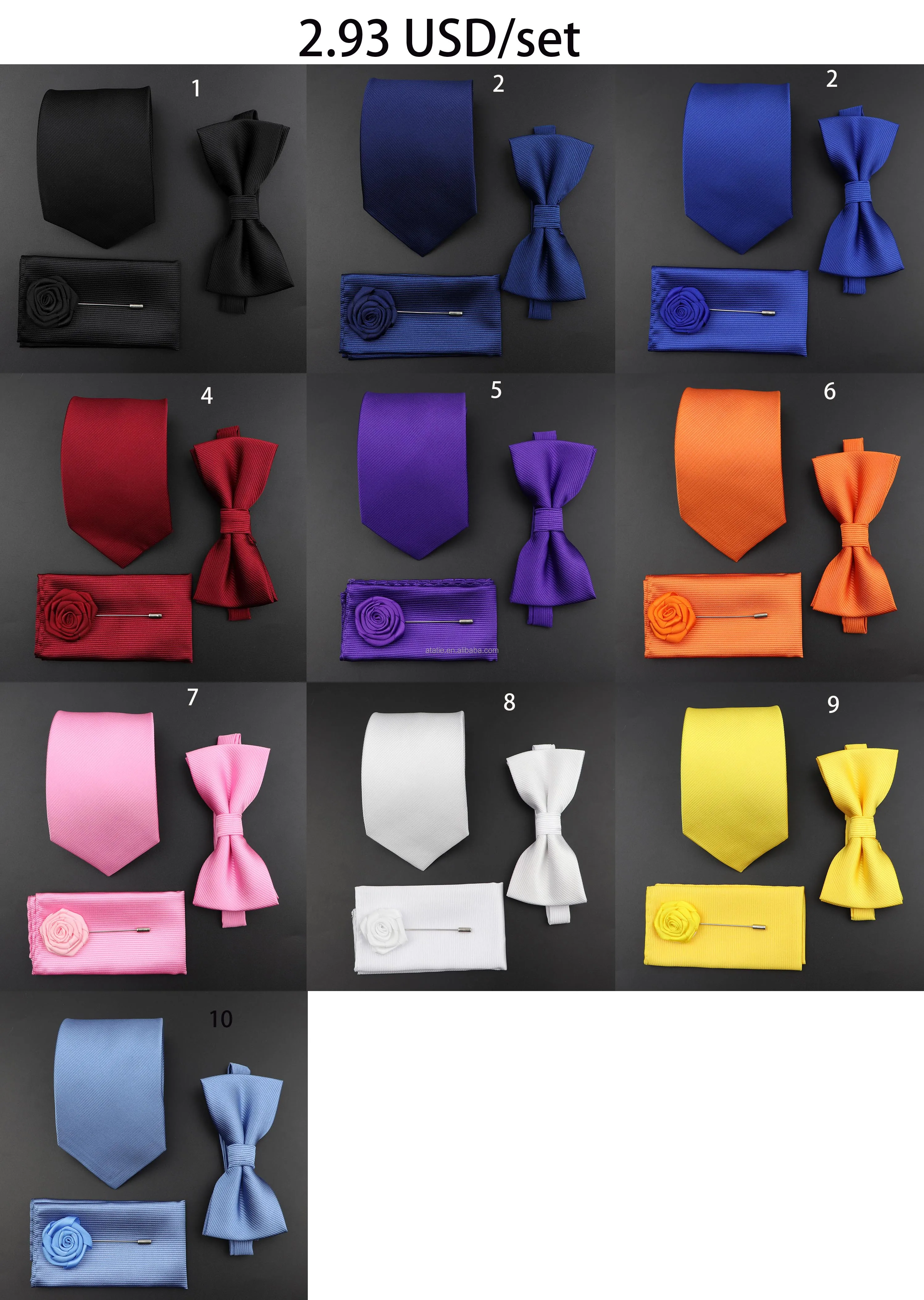 Новый однотонный Шелковый мужской комплект из галстука и бабочки полиэстера жаккарда винтажный Красный синий галстук для жениха деловой свадебный костюм