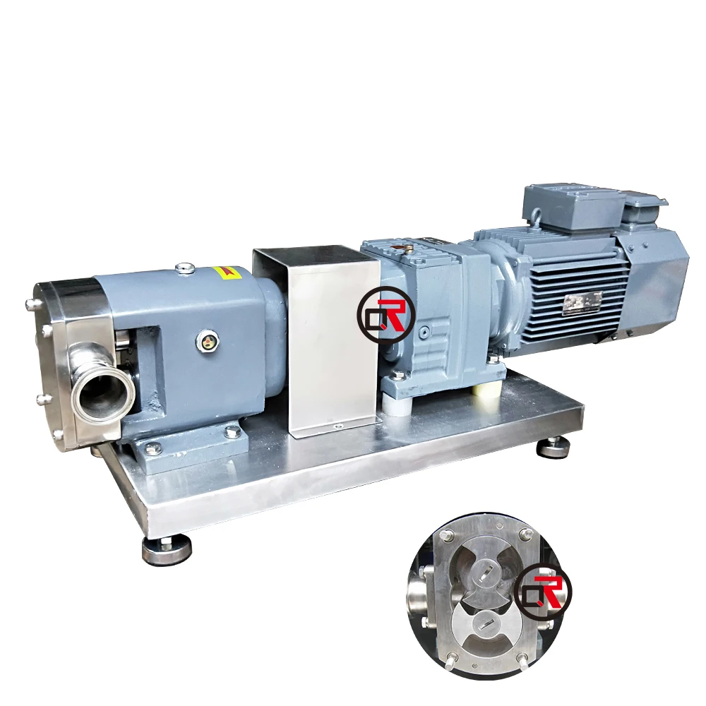 Food Grade Stainless Steel SS304 SS316L Lobe Transfer Pump Rotary Lobe Pump With Variable Frequency Explosion-Proof Motor