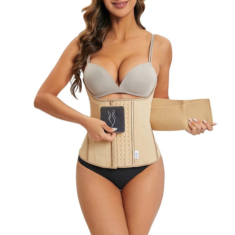 Heighten and Lengthen Waist Trainer Shaper  LATEX corset Private Labels Acceptable Sweat Belt Women Latex Sport Corset