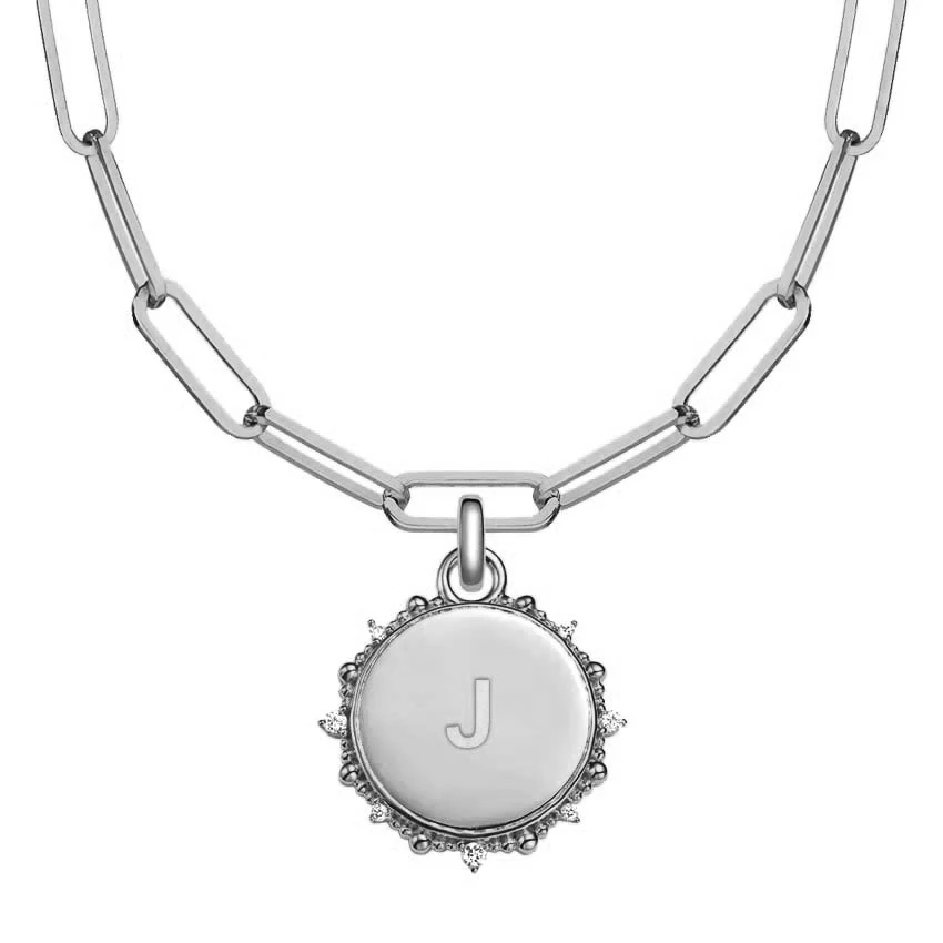 Milskye 14k gold plated fine fashion jewelry brass plated PVD engravable diamond sunlight charm necklace