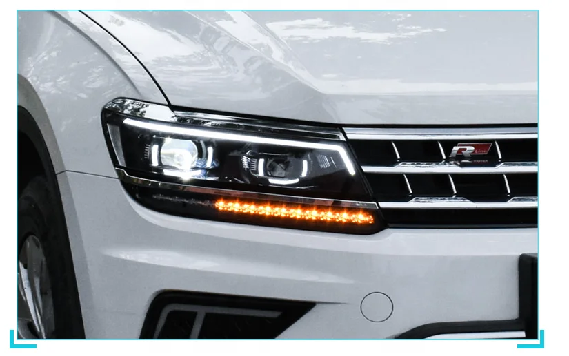  Новые модифицированные обновленные биксеноновые фары для фар 2017 2018 TIGUAN vw светодиодная фара DRL направленный