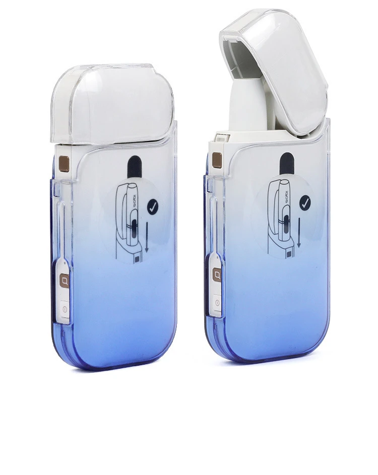 Universal Case For Electronic Cigarette Protective Gradient Colors Transparent Box Shell Cover Case For IQOS 2.4 and 2.4 Plus