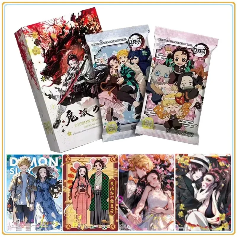 Хит продаж коллекционная открытка с изображением демона японское аниме Kimetsu No Yaiba TCG CCG бустер игровые открытки игрушки подарок на день рождения для детей