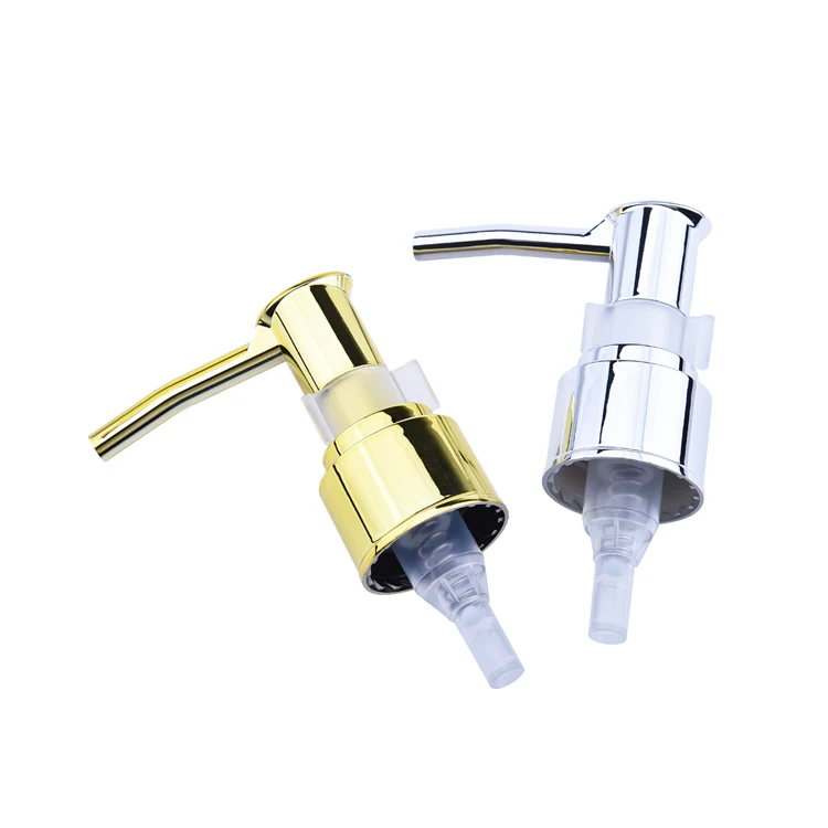 Non Spill liquid soap pump dispenser silver plastic lotion pump clip lock