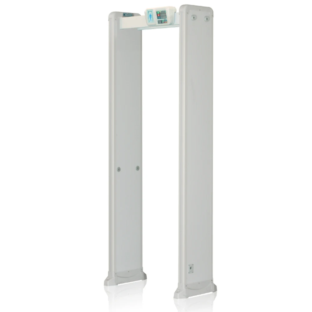 Multi zones walk through metal detector with temperature check function