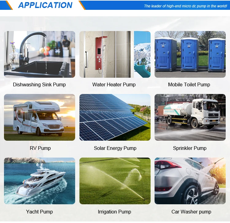 12V 24V 120W high pressure Low noise silent 8l/min diaphragm pump working pressure 120psi max pressure 188psi