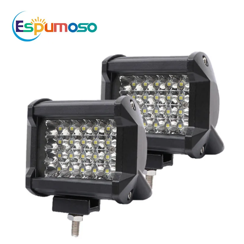  High Power 72W 4inch Work Light Waterproof IP68 24V 12V White 24PCS Led Driving Headlight For SUV ATV Offroad