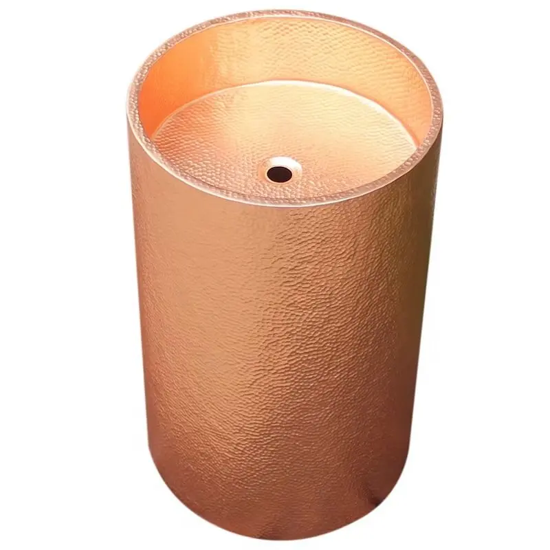 Copper Pedestal Sink freestanding metal bathroom wash basin hotel luxury design sink