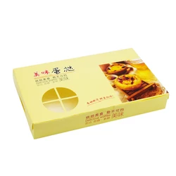 clear mini cake cupcake egg tart folding paper packaging gift box with logo