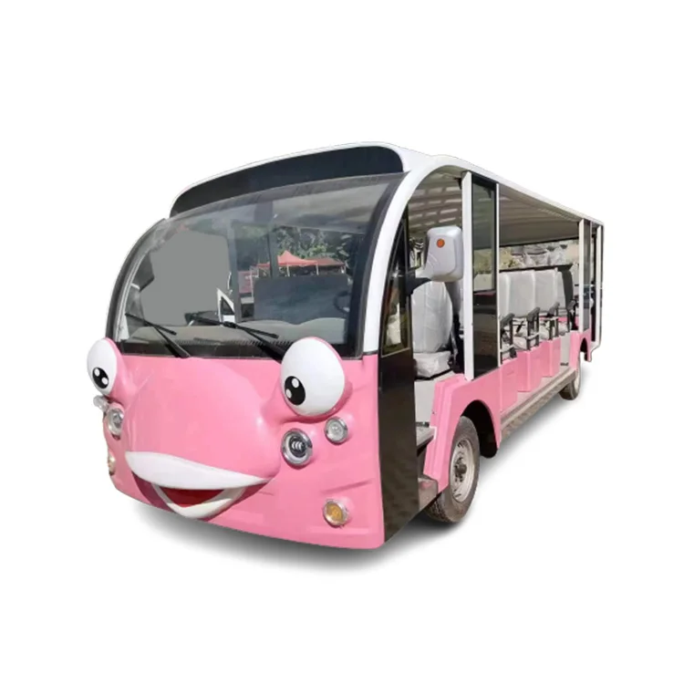 Cartoon Colorful Sightseeing Car Electric Vehicle with 8 to 23 Seats Customized Mini Bus for Adult and Children