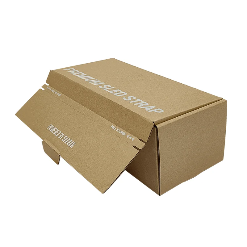 Wholesale Custom Logo Kraft Paper Zipper Tear Strip Mailing Box Personalized Corrugated Packaging Shipping Mailer boxes
