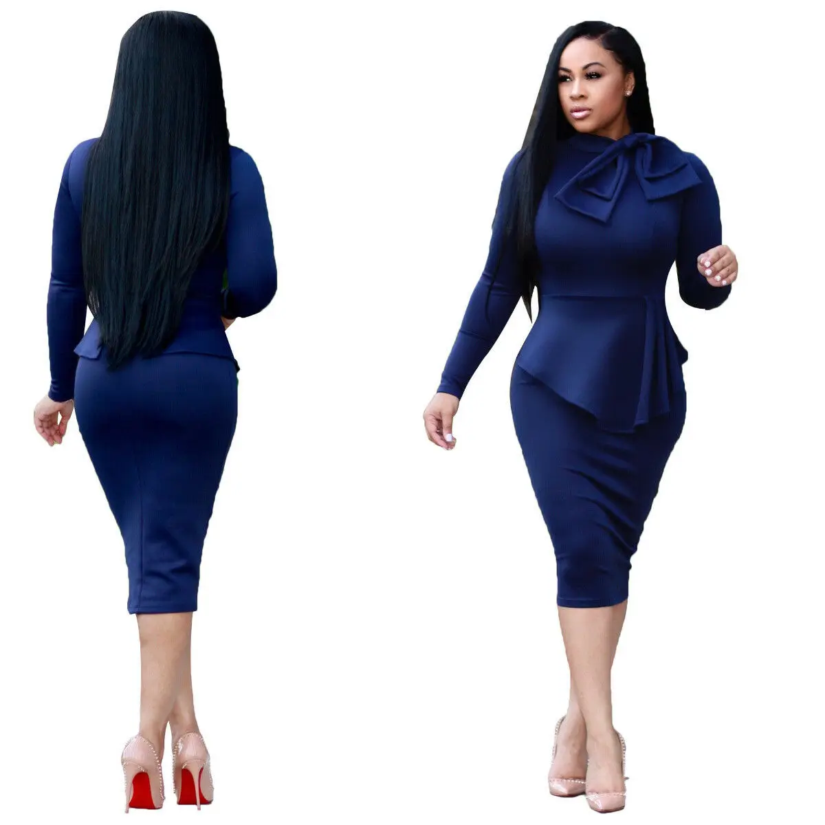 
China wholesale office pencil dress turkey women office dresses african women office dress formal with cheapest price 