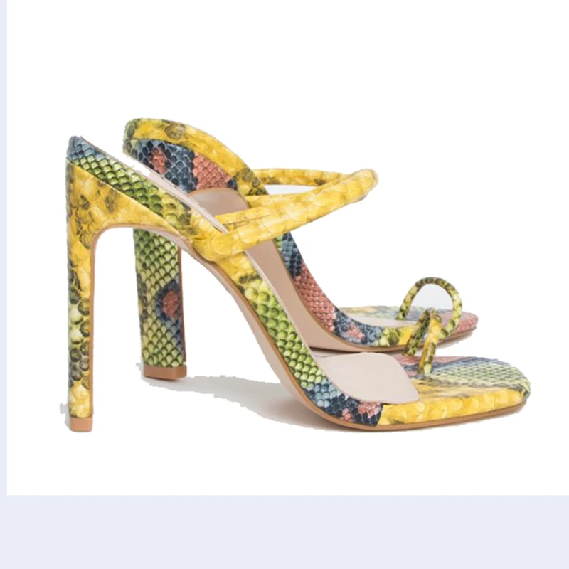 Women shoes 2020 slippers sandals high heels stiletto shoes women snake skin sandals for women and ladies