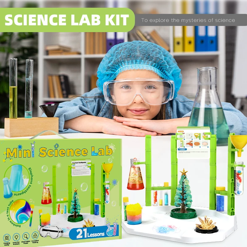 21 Experiments Science Amazing Children Stem Toys Custom Experiment Educational Diy Science Kit for Kids
