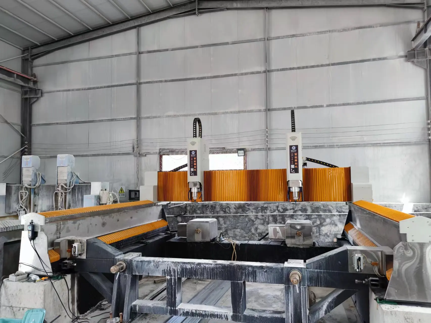 Marble Granite Countertop Sink Hole CNC Router Stone eight heads Cylinder engraving machine