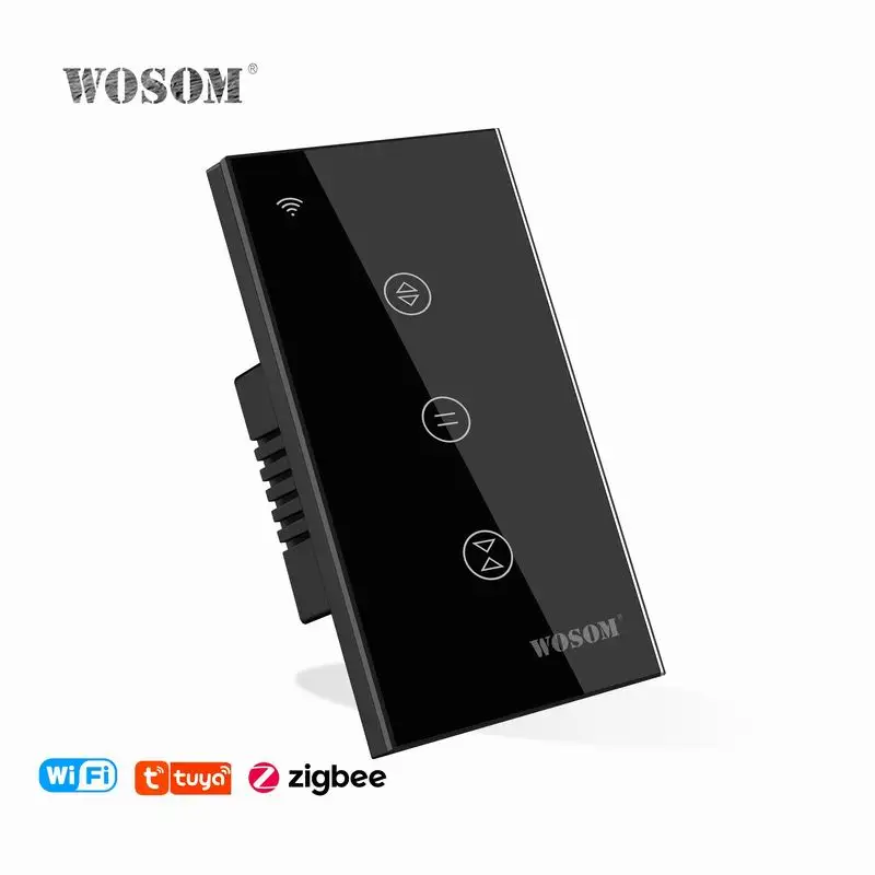 WOSOM UCTSW Retail US Standard Glass Panel Switch Smart Life Blind Switch Wall Switch