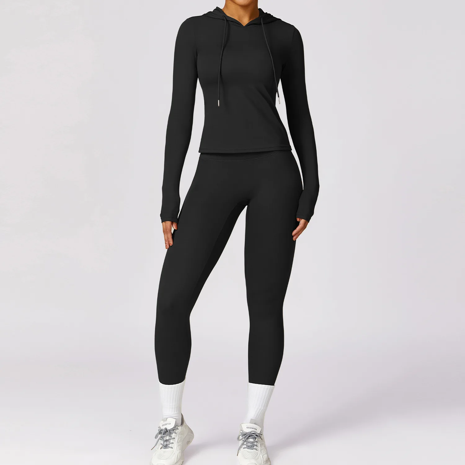 2024 New Activewear Fitness Sports Hoodie Jacket And Scrunch Butt Leggings Yoga Sets Women Outdoor Gym Fitness Yoga Wear