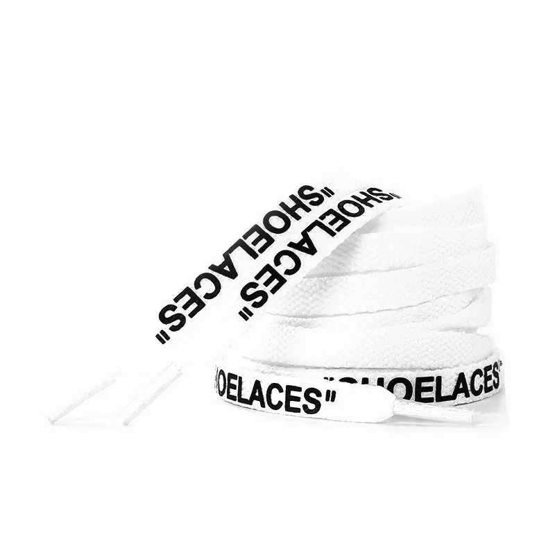 Шнурки Yrunfeety Сменные с принтом, белые, для кроссовок, 47/55/63 дюймов