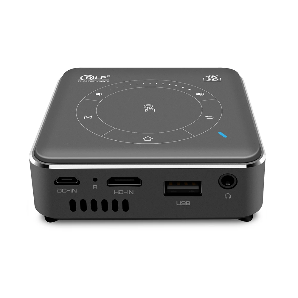 P11 2GB 16GB Portable DLP Android 9 Mini smart LED Projector 4K decoding 3D Home Theatre 3D projector 50 ANSI lumens