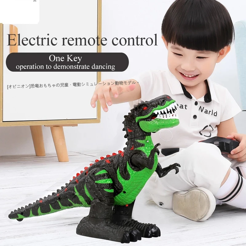 2021 selling remote control  dinosaurs electric sound light toys excavation jurassic animals toys for children
