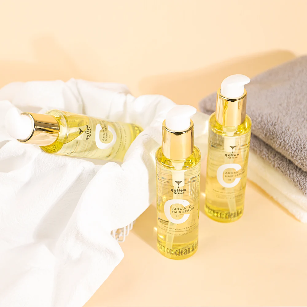 Customize Label Argan Oil Hair Repair Serum Vitamin C Sun Screen Brilliant Shine Hair Oil for 4C Hair