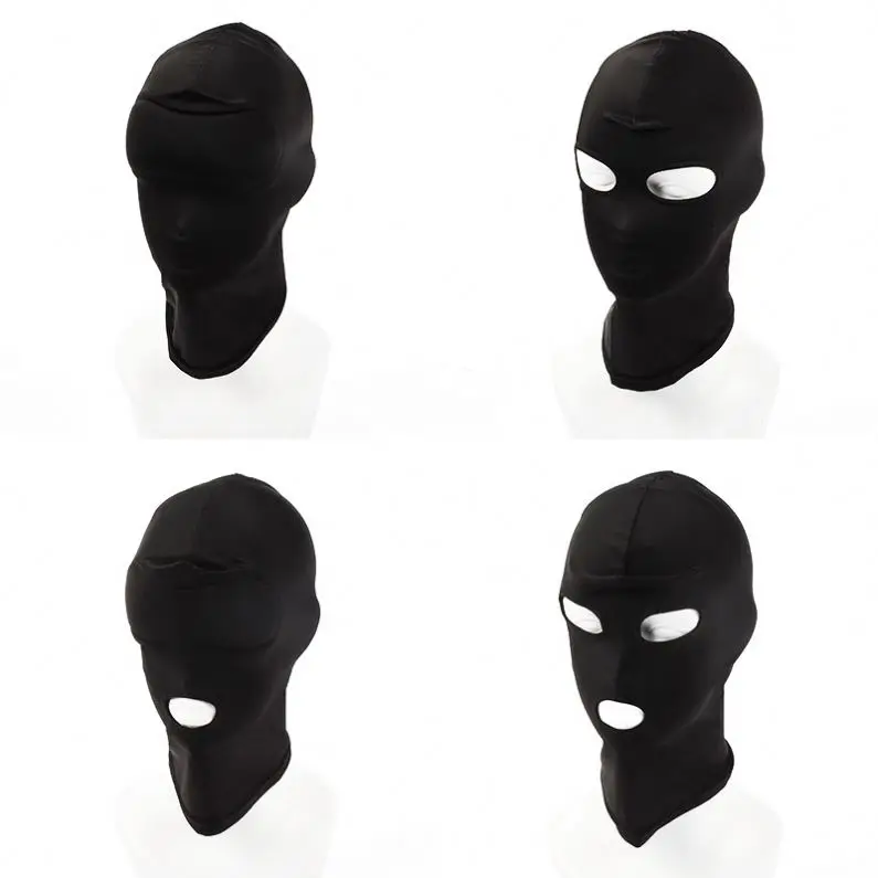 Slave Games For Adult Erotic Mask Hood Sexy Lingerie Open Mouth Eye Masken Bondage Headgear Cosplay BDSM Costume Kit