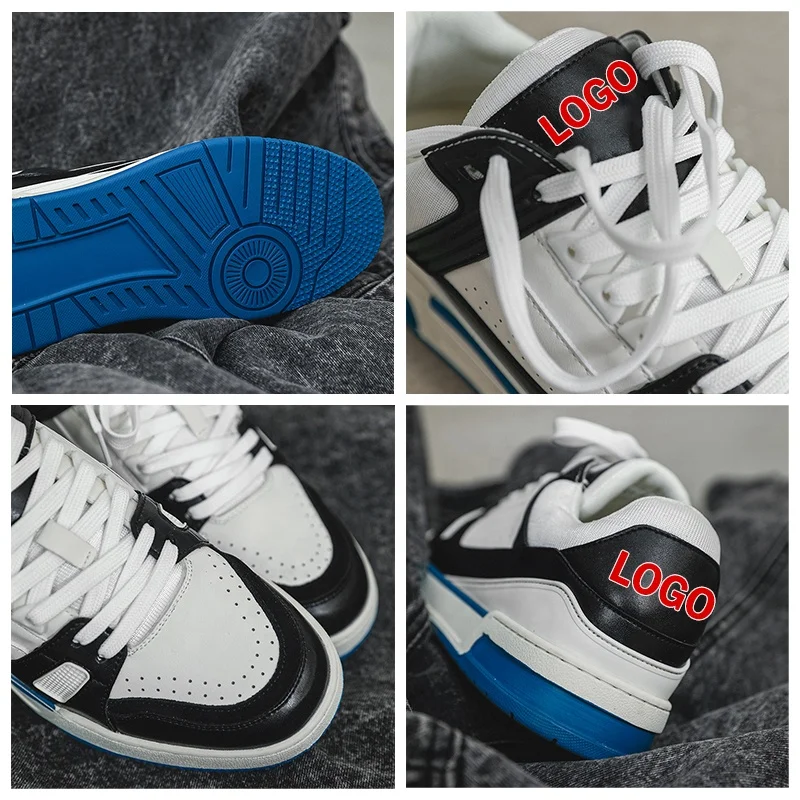 Оригинальная Высококачественная Мужская Повседневная обувь для скейтбординга из натуральной кожи с логотипом на