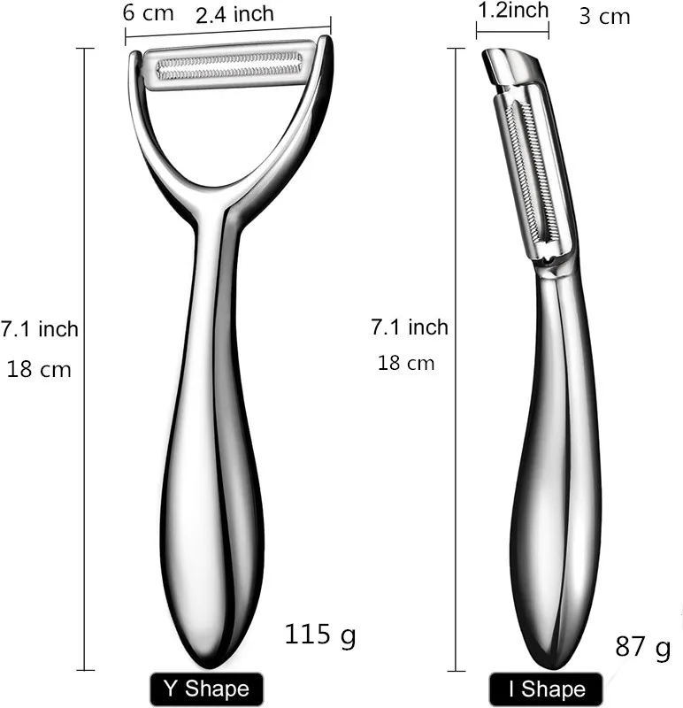 Premium Vegetable Peeler Stainless Steel Ultra Sharp Peelers for Kitchen  Rotary Serrated Blade Thickened Non-Slip
