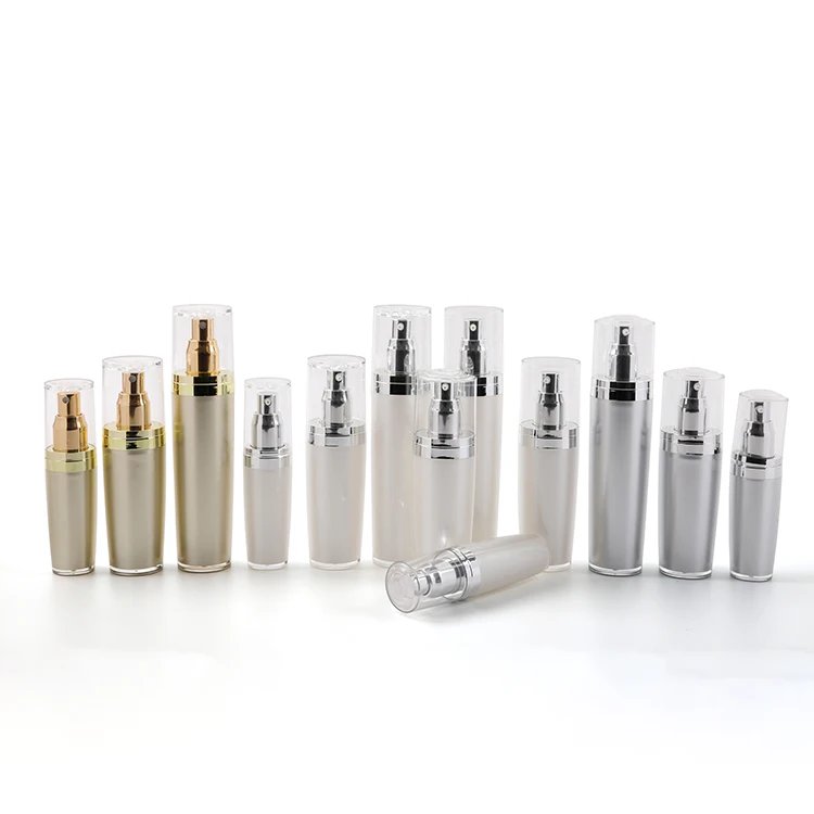 Zhejiang factory PMMA cosmetic bottle airless acrylic pump bottle 15ml 30ml 50ml cosmetics bottle lotion container