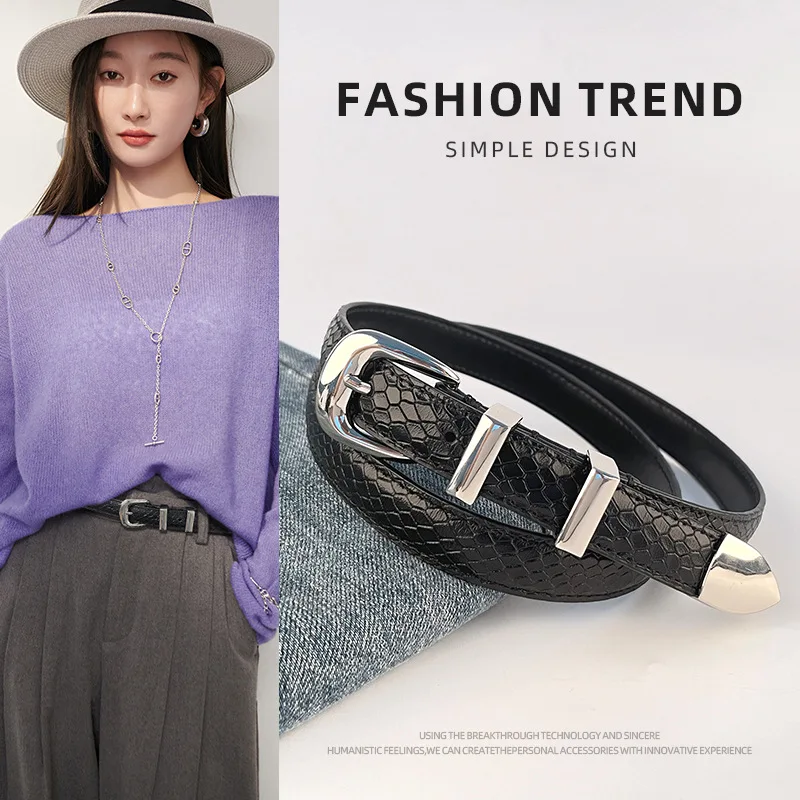 Luxury Top Layer Cowhide Leather Belt Women Genuine Leather Waist Belts Decoration Jeans Wholesales