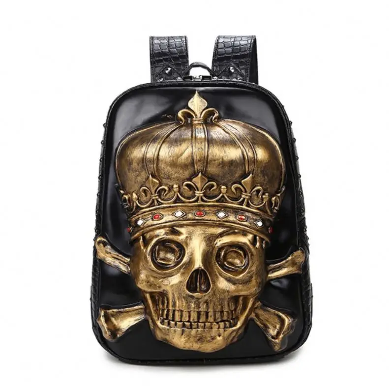 Wholesale Tas Ransel Kulit 3d Lion Head Backpack Cool Custom Leather Backpack Man