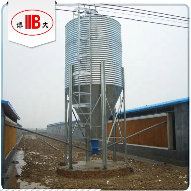 Стальной бункер с дном подачи корма для птицефабрики, 10 т/20 т/30 т/50 т