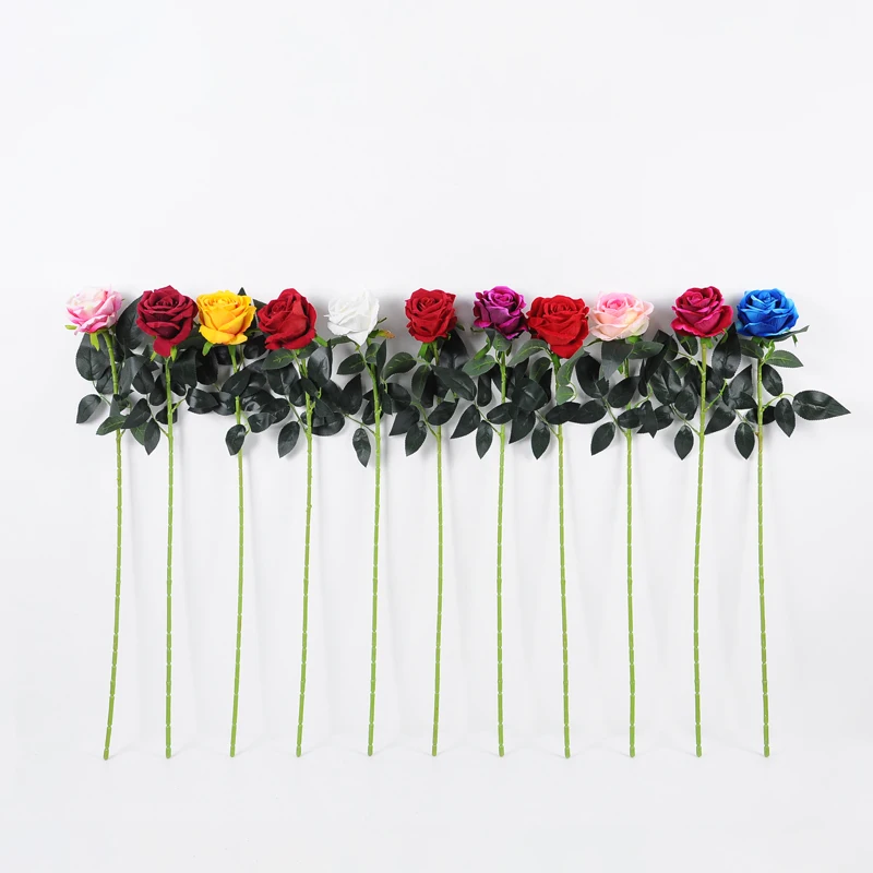 
Artificial rose Silk Flowers Long Stem 75CM fake Single rose for Home Wedding party Store Decoration 